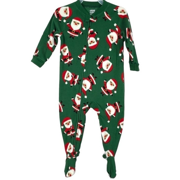 NWT Carter’s Child of Mine Christmas Santa One Piece Pajamas - Picture 1 of 9